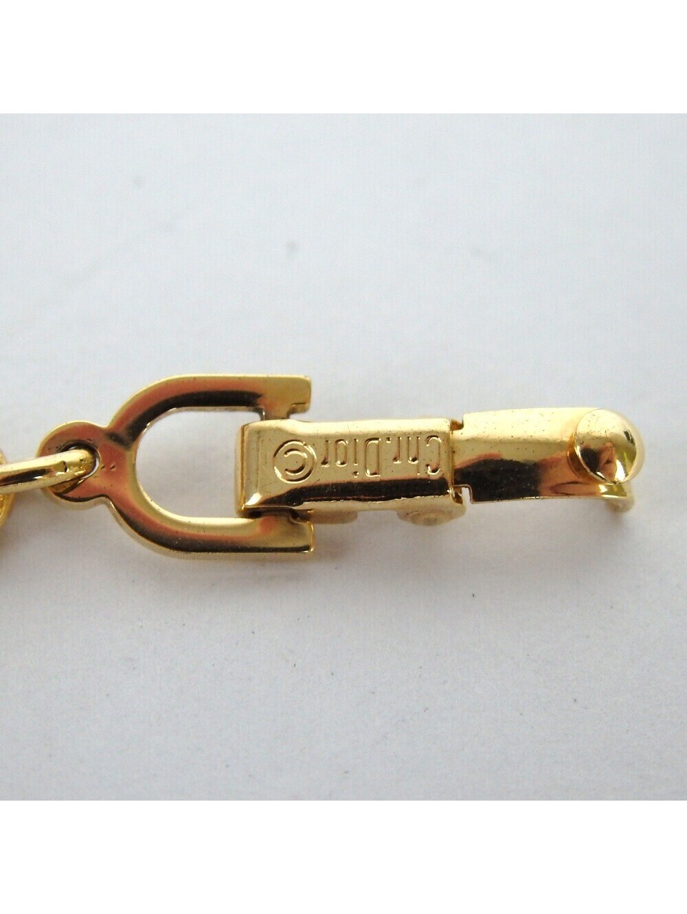 Authentic Christian Dior Vintage Gold Link Logo Bracelet Women’s Jewelry - Picture 9 of 9